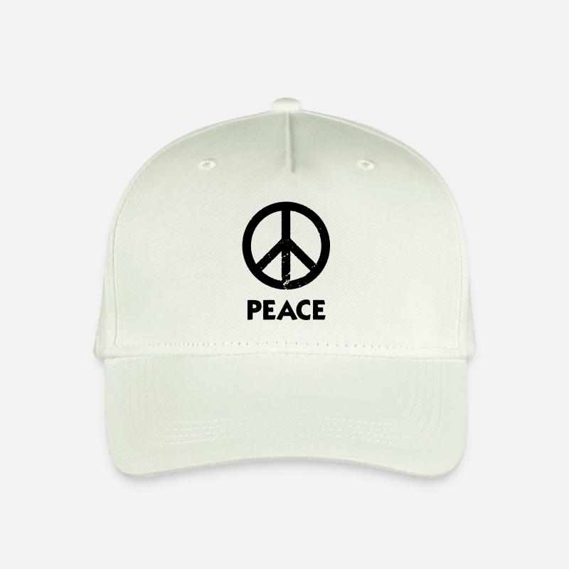 Peace Peacezeichen Love and Peace - Kinder Bio Basecap - Helles Mintgrün