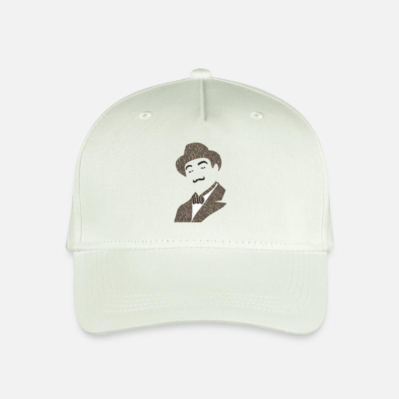 poirot agatha christie - Kinder Bio Basecap - Helles Mintgrün