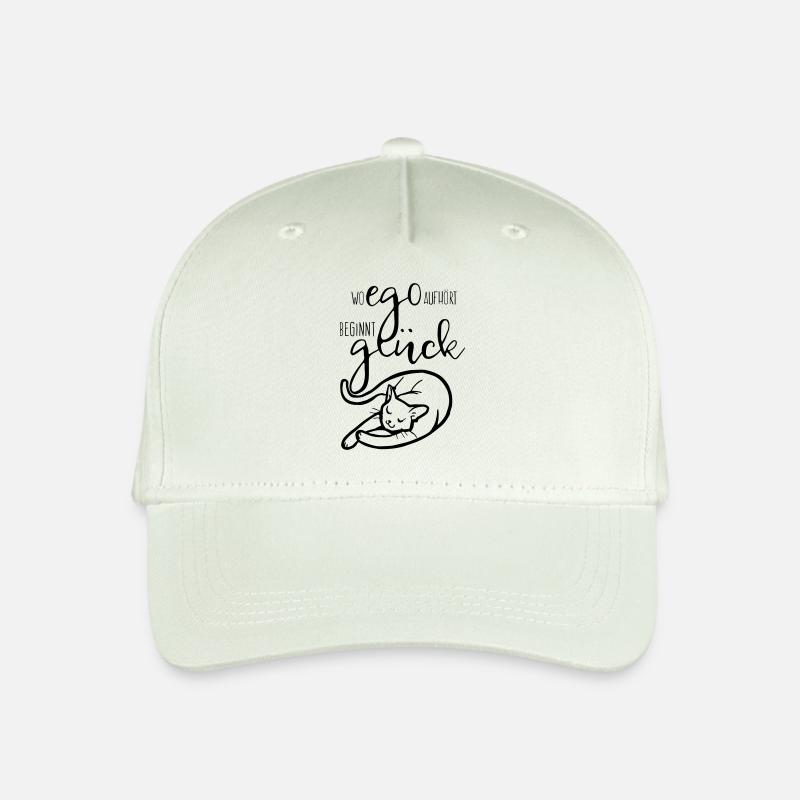 Katze Glück - Kinder Bio Basecap - Helles Mintgrün