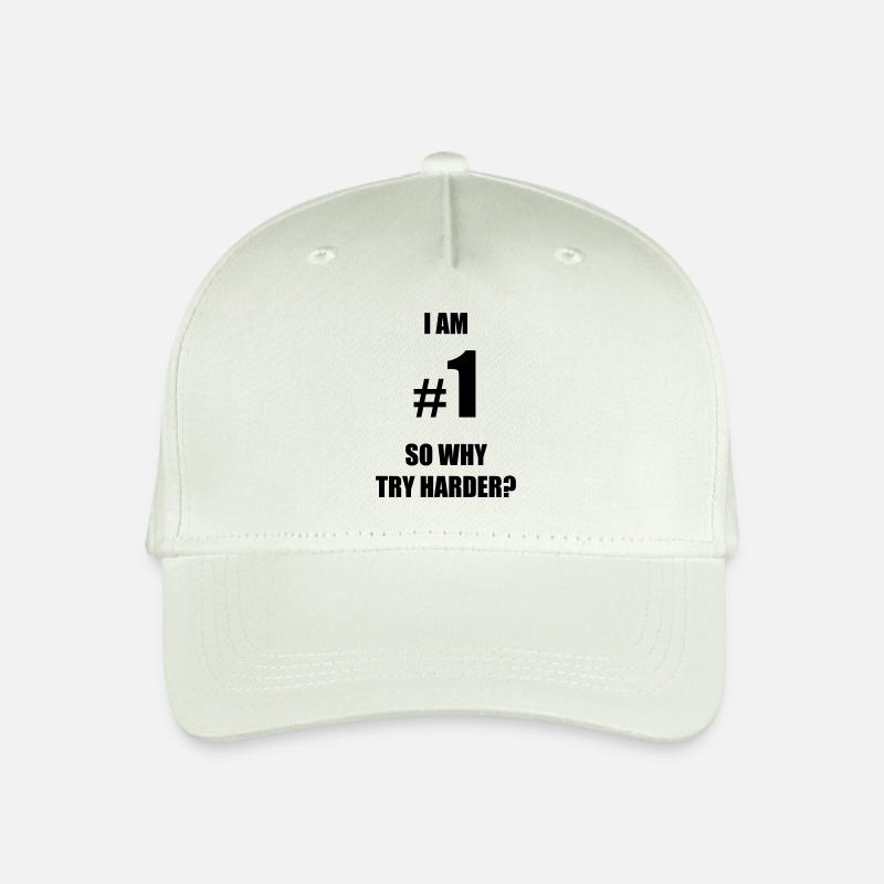 I am number 1, so why try harder? - Kinder Bio Basecap - Helles Mintgrün