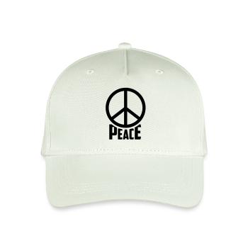 peace Frieden Hippie - Kinder Bio Basecap - Helles Mintgrün - Vorne