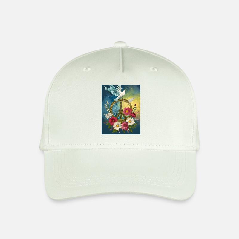 Peace - Organic Kids’ Baseball Cap - light mint green