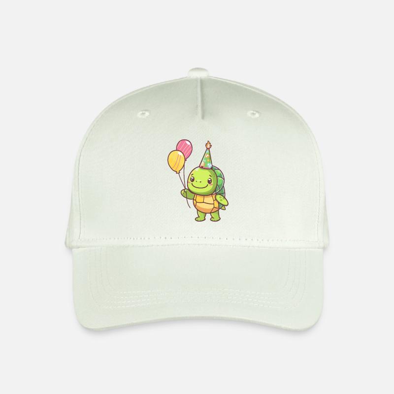 Schildkröte Geburtstag Baby - Kinder Bio Basecap - Helles Mintgrün