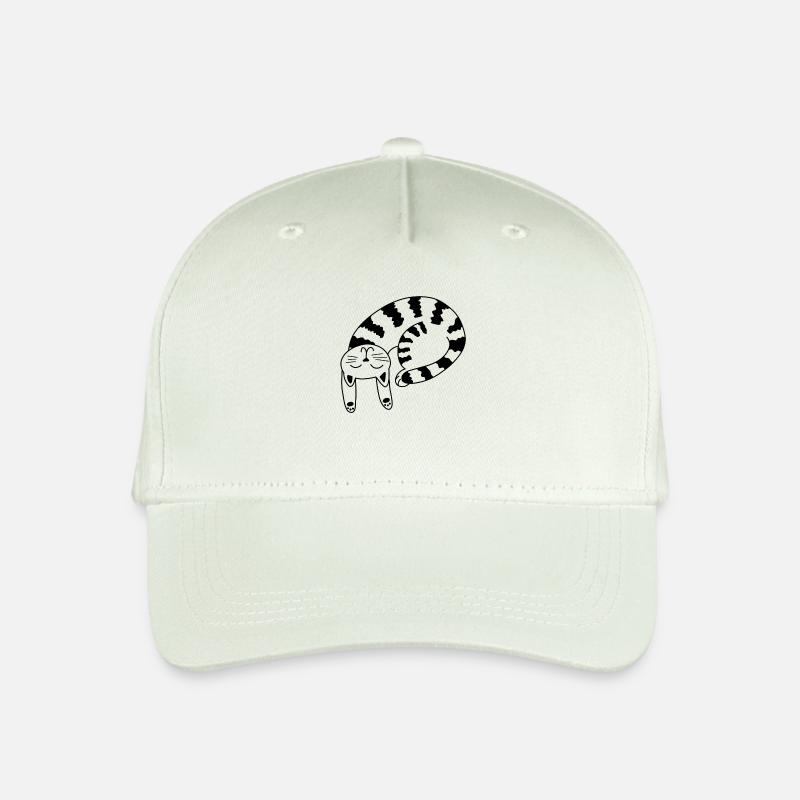 Katze Lineart - Kinder Bio Basecap - Helles Mintgrün