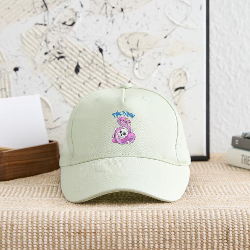 Pink Python (Blue) Organic Kids’ Baseball Cap