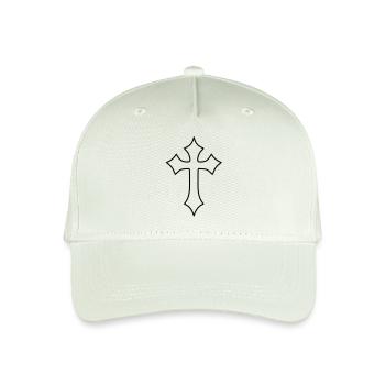 Gothic Cross__V002 - Organic Kids’ Baseball Cap - light mint green - Front
