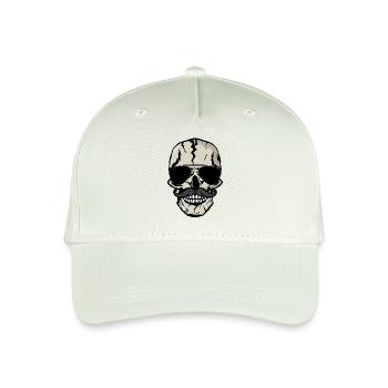 tete de mort hipster moustache crane skull lunette - Casquette de baseball bio Enfant - vert menthe clair - Devant