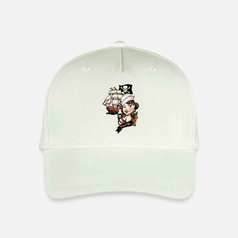 Piraten Liebe Tattoo - Kinder Bio Basecap - Helles Mintgrün