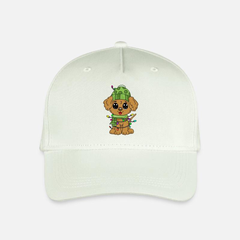 Chien avec des décorations de Noël - Casquette de baseball bio Enfant - vert menthe clair