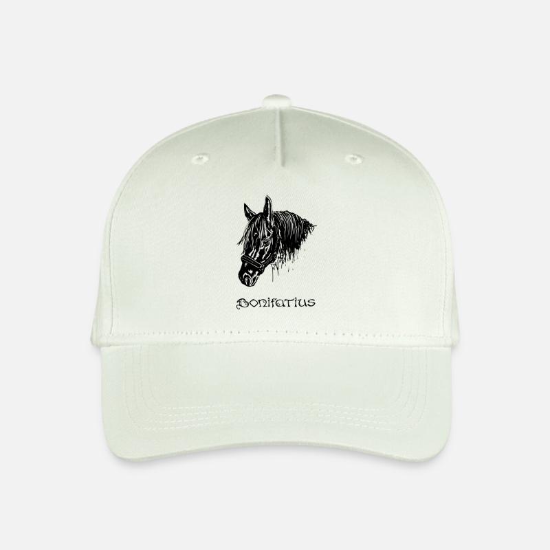 Bonifatius schwarz - Kinder Bio Basecap - Helles Mintgrün
