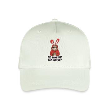 Did Someone Say Coffee? Moody Cat in Bunny Ears - Organic Kids’ Baseball Cap - light mint green - Front