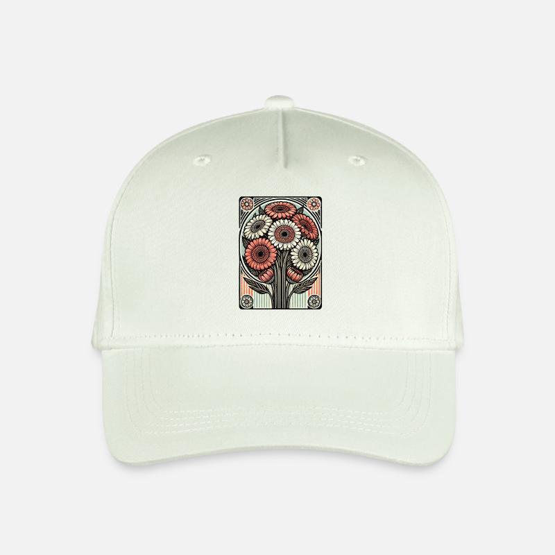 Gerbera Gänseblümchen - Kinder Bio Basecap - Helles Mintgrün