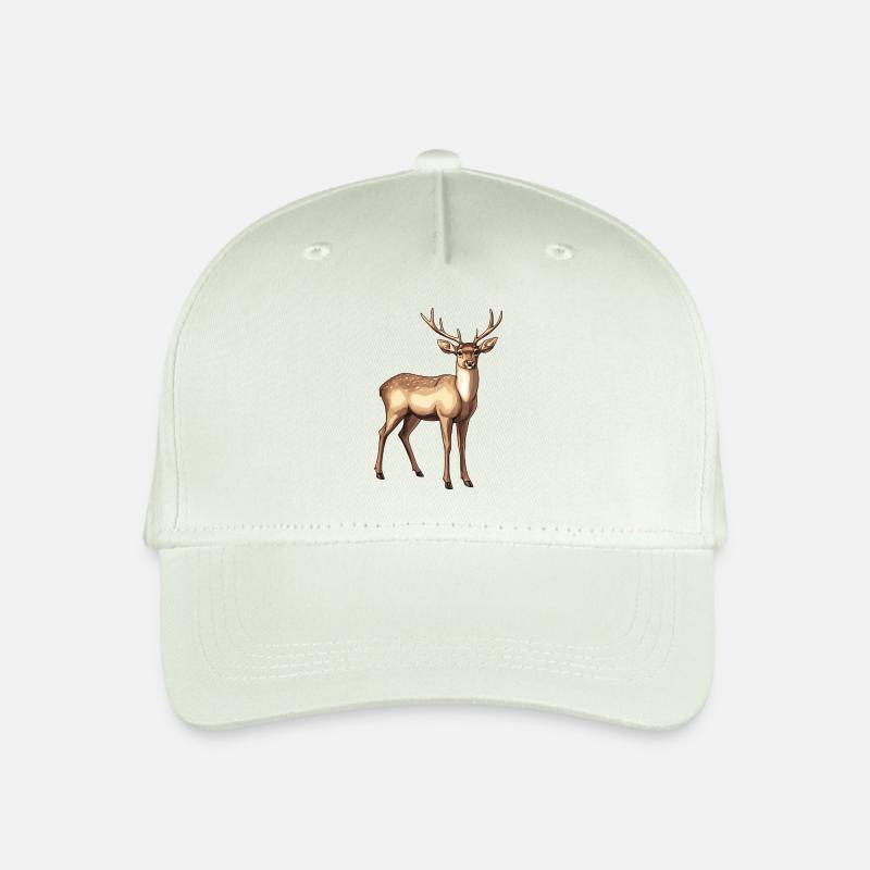 anmutiger Hirsch - Kinder Bio Basecap - Helles Mintgrün