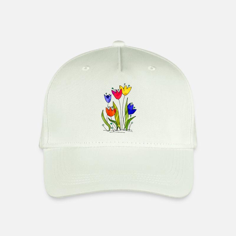Blumen - Kinder Bio Basecap - Helles Mintgrün
