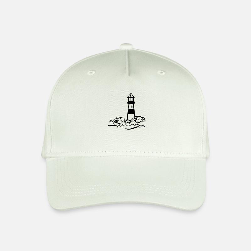 leuchtturm sturm welle - Kinder Bio Basecap - Helles Mintgrün