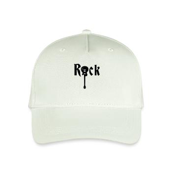 rock_gitarre_b_klein_1c - Organic Kids’ Baseball Cap - light mint green - Front