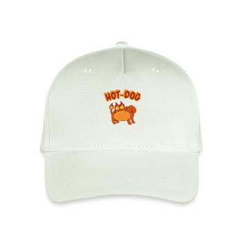Funny Hot Dog.Funny Food Pun - Organic Kids’ Baseball Cap - light mint green - Front