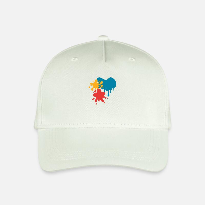Farbkleckse - Kinder Bio Basecap - Helles Mintgrün
