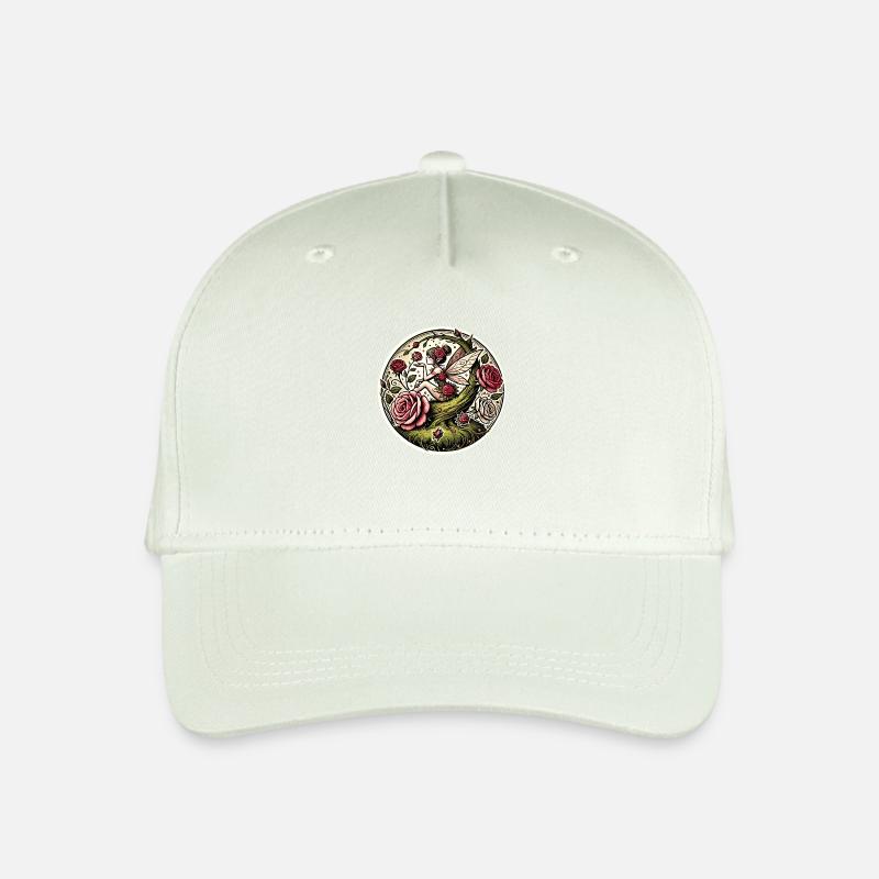 Vintage Rose Fee - Kinder Bio Basecap - Helles Mintgrün