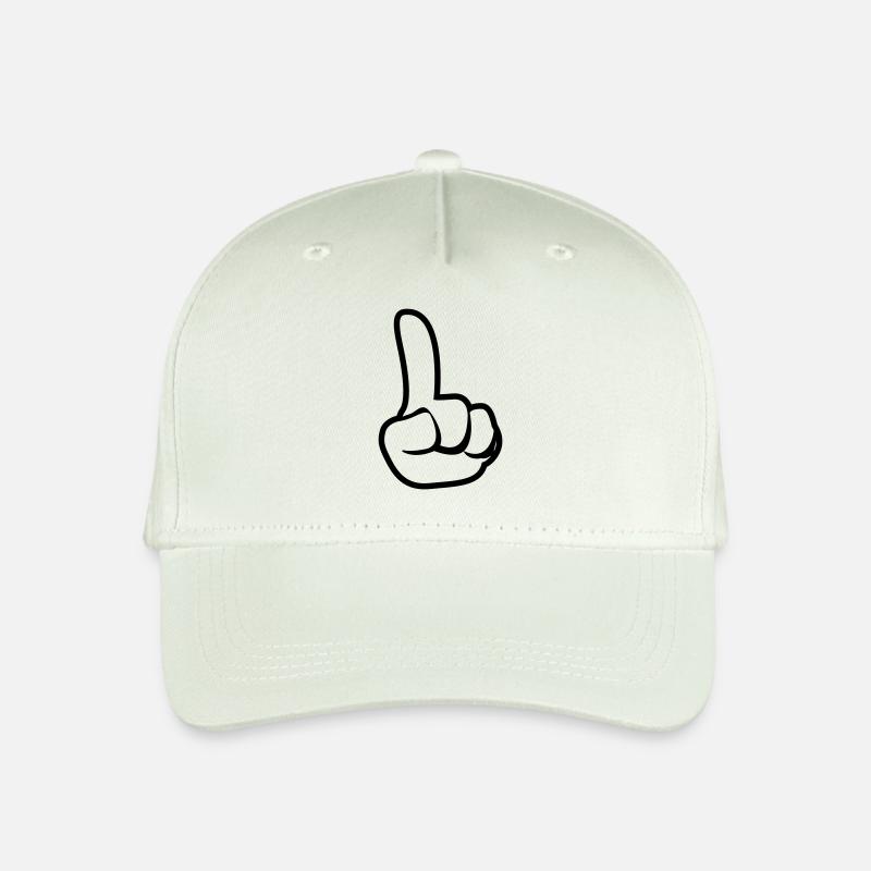 Erhobener Zeigefinger - Kinder Bio Basecap - Helles Mintgrün