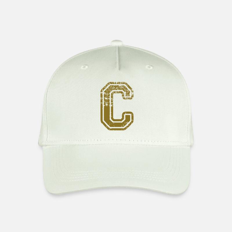 C - Buchstabe - Kinder Bio Basecap - Helles Mintgrün