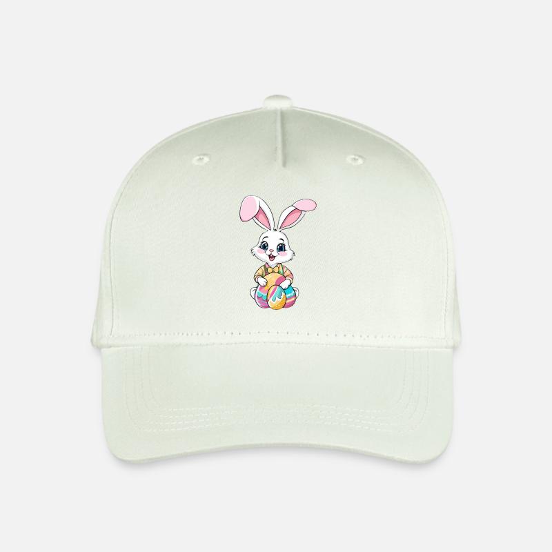 Osterhase mit Ostereiern - Kinder Bio Basecap - Helles Mintgrün