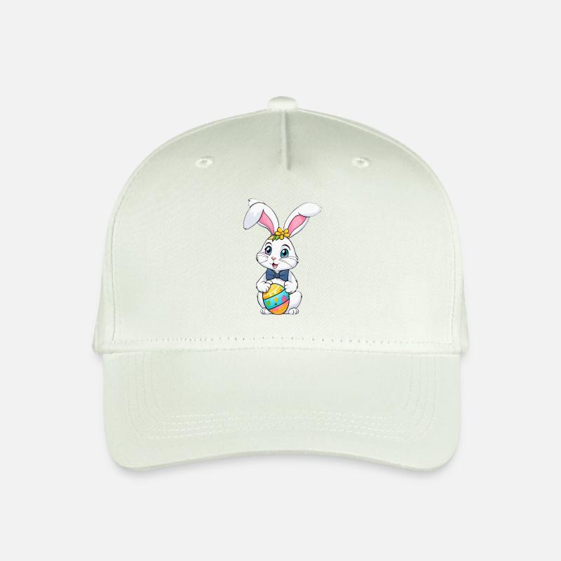 Osterhase mit Ostereiern - Kinder Bio Basecap - Helles Mintgrün