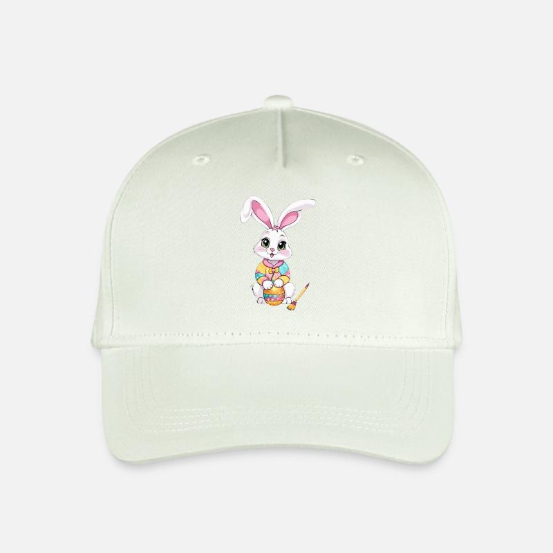 Osterhase mit Ostereiern - Kinder Bio Basecap - Helles Mintgrün