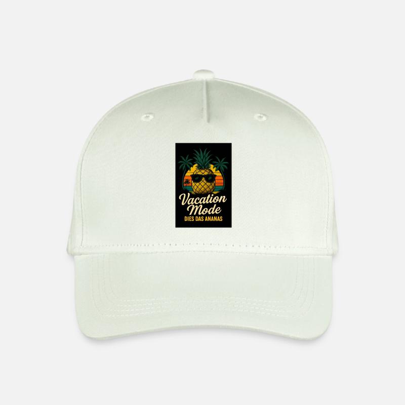 vacation mode Ananas - Kinder Bio Basecap - Helles Mintgrün