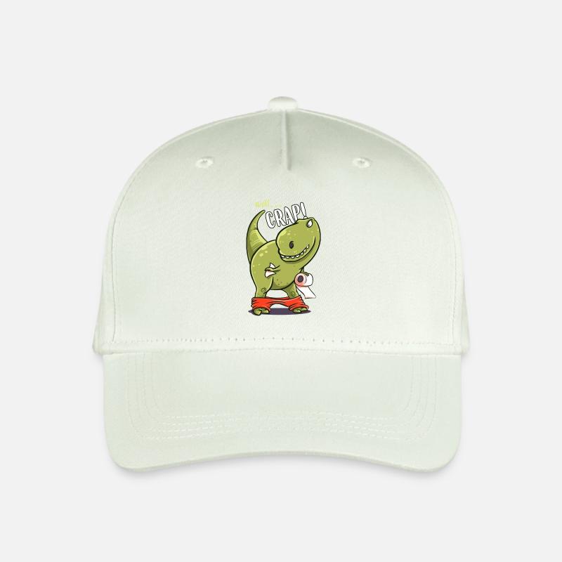 Dinosaurier Toilette lustig T-Rex Geschenk Geburt - Kinder Bio Basecap - Helles Mintgrün
