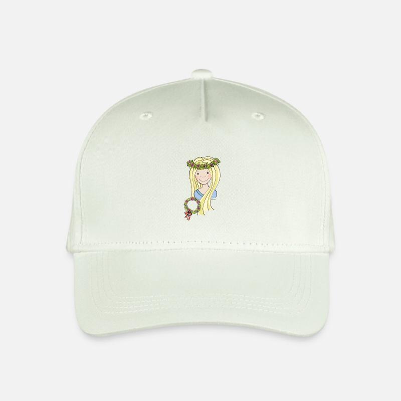 Mittelalter Blumenmädchen blond - Kinder Bio Basecap - Helles Mintgrün