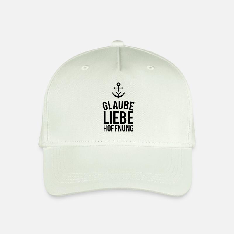 Glaube Liebe Hoffnung - Kinder Bio Basecap - Helles Mintgrün