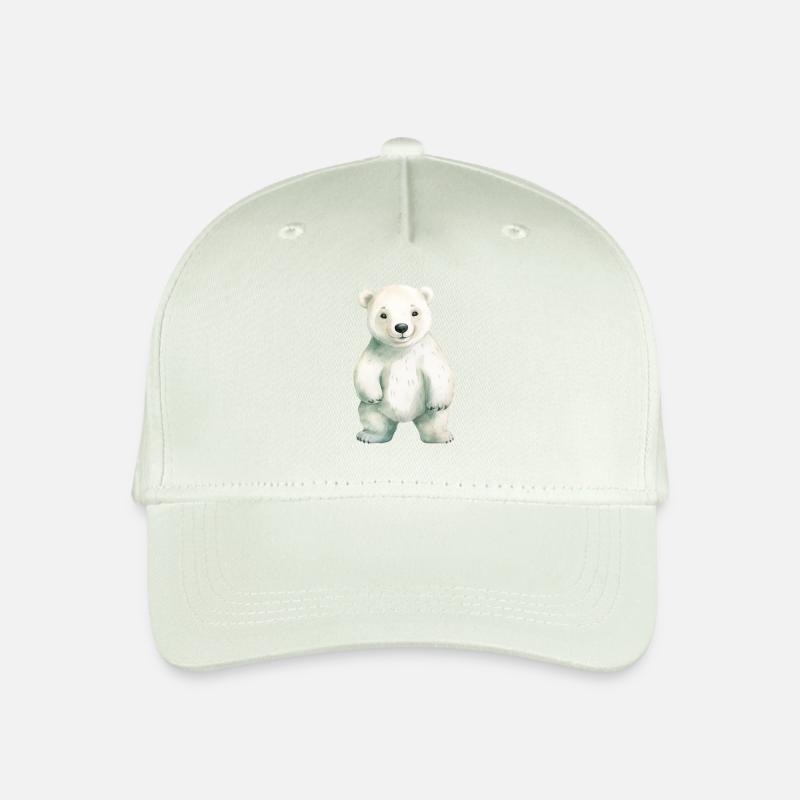 Eisbär Eisbär Klassenmaskottchen - Kinder Bio Basecap - Helles Mintgrün