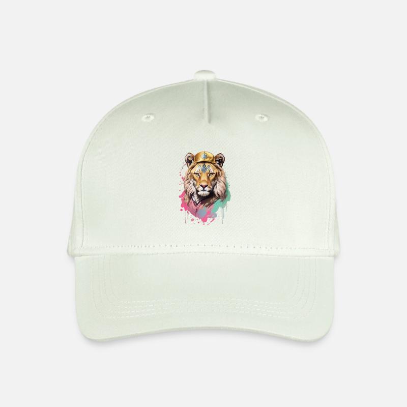 cooler Löwe - Kinder Bio Basecap - Helles Mintgrün