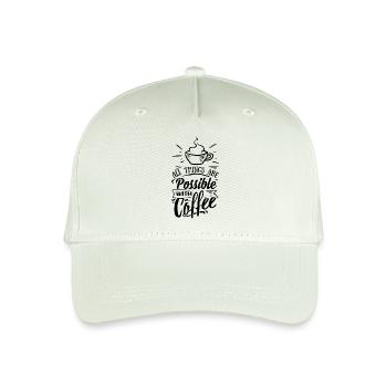 All things are possible with coffee - Organic Kids’ Baseball Cap - light mint green - Front