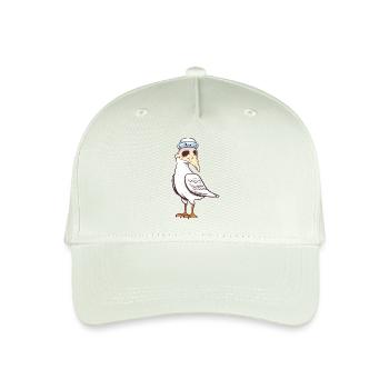 maritim Möwe Möwen Halloween Seefahrt - Kinder Bio Basecap - Helles Mintgrün - Vorne