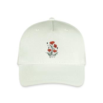 Matisse Inspired Poppies - Organic Kids’ Baseball Cap - light mint green - Front