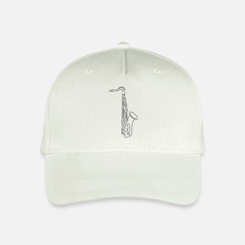 tenorsaxophone - Kinder Bio Basecap - Helles Mintgrün