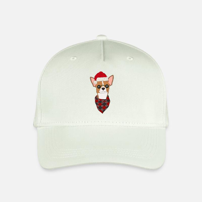 Chihuahua Weihnachtspullover rot weiß kurzhaar - Kinder Bio Basecap - Helles Mintgrün