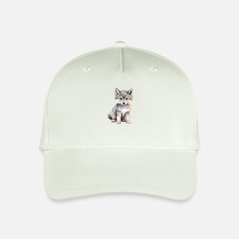 Wolfklasse Klassentier Wolf - Kinder Bio Basecap - Helles Mintgrün
