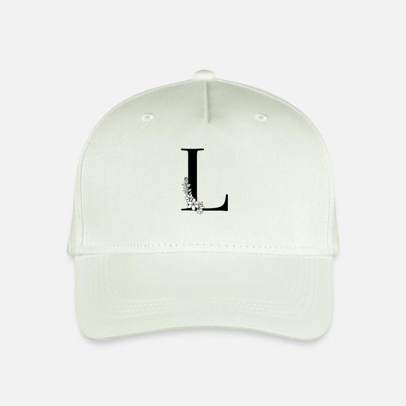 Buchstabe L - Kinder Bio Basecap - Helles Mintgrün