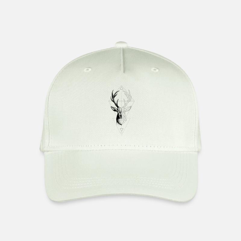 HIRSCH GEOMETRISCH - Kinder Bio Basecap - Helles Mintgrün