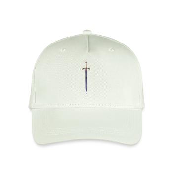 Schwert auf dem TShirt Rücken wie die Ritter - Kinder Bio Basecap - Helles Mintgrün - Vorne