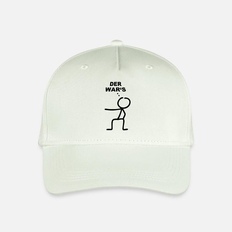 Strichmännchen Der wars - Kinder Bio Basecap - Helles Mintgrün