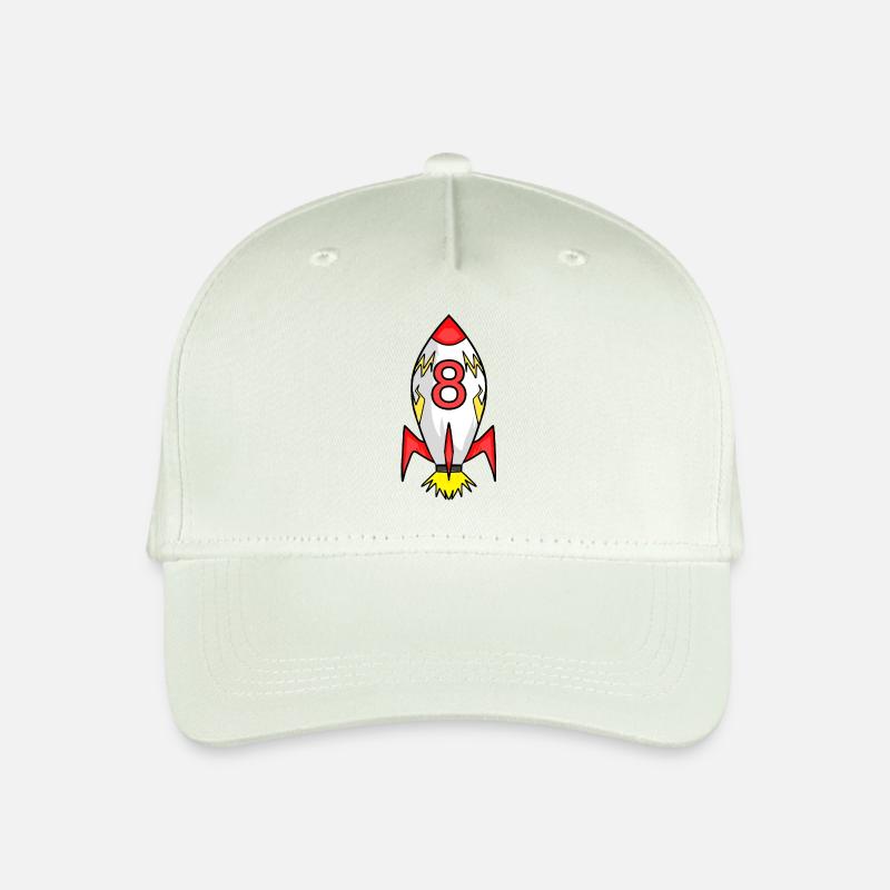 Rakete 8 Jahre - Kinder Bio Basecap - Helles Mintgrün