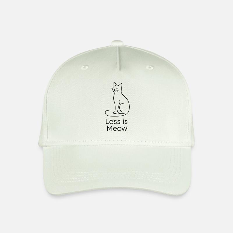 Less is Meow – Minimalistische Katze mit Stil - Kinder Bio Basecap - Helles Mintgrün