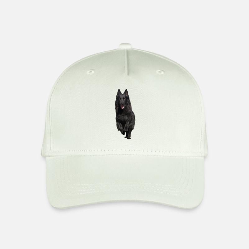 schwarzer Schäferhund Front - Kinder Bio Basecap - Helles Mintgrün