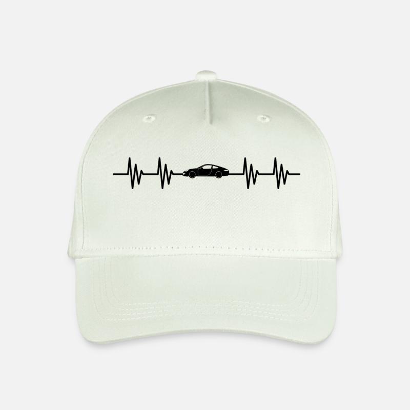 Heartbeat car - Kinder Bio Basecap - Helles Mintgrün
