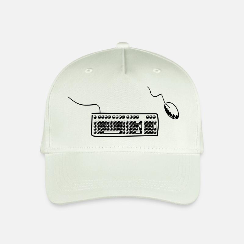 Tastatur und Maus - Kinder Bio Basecap - Helles Mintgrün