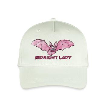 Midnight Lady / Fledermaus / Baby / Gothic / Nacht - Kinder Bio Basecap - Helles Mintgrün - Vorne